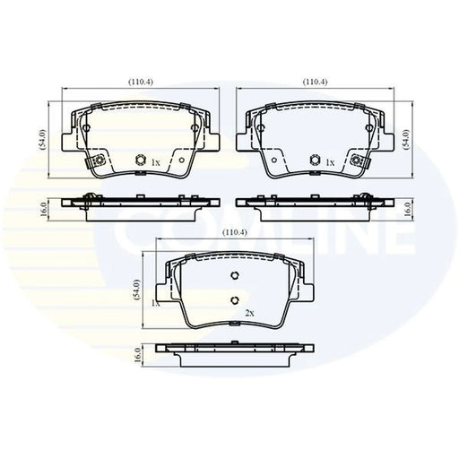 Comline Rear Brake Pad Set CBP32858