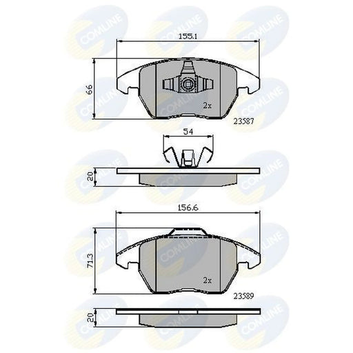 Comline 4 x Front Brake Pad Set CBP01224