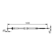 Bosch Handbrake Cable 1 987 477 912