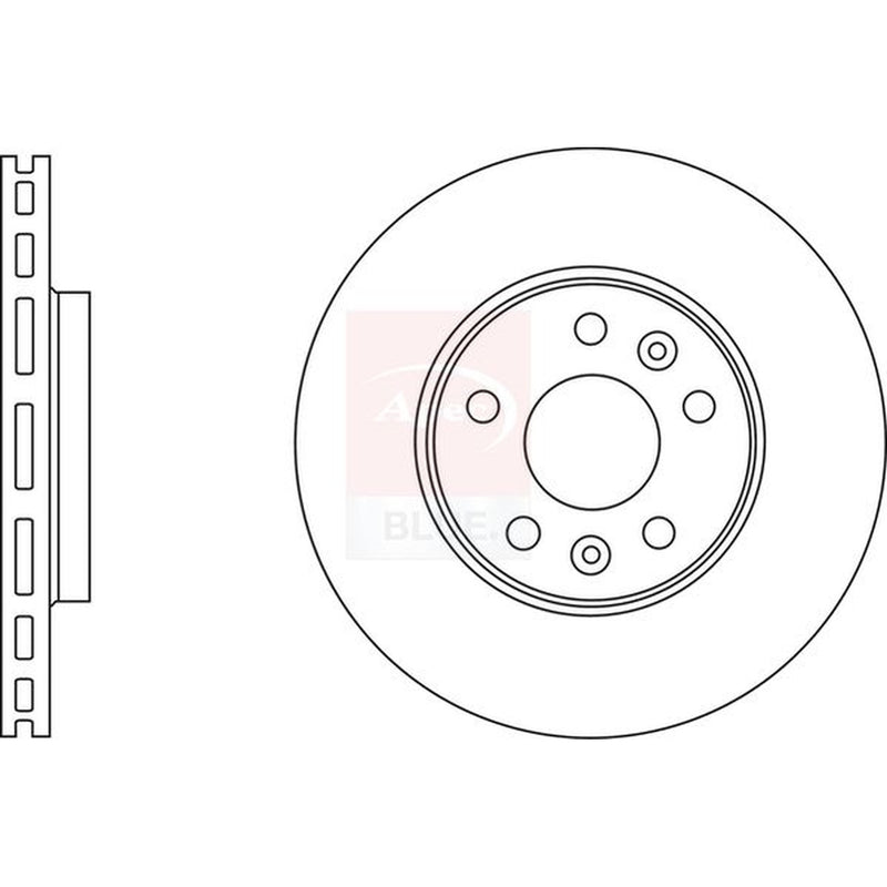 Apec 2 x Vented Front Brake Discs SDK6834
