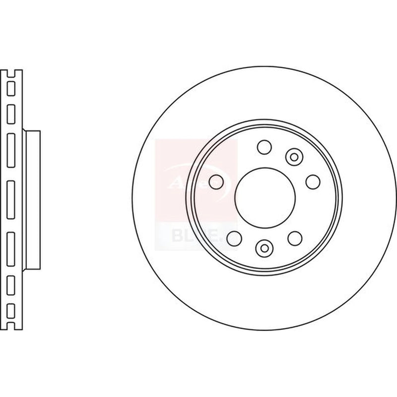 Apec 2 x Vented Front Brake Discs SDK6834