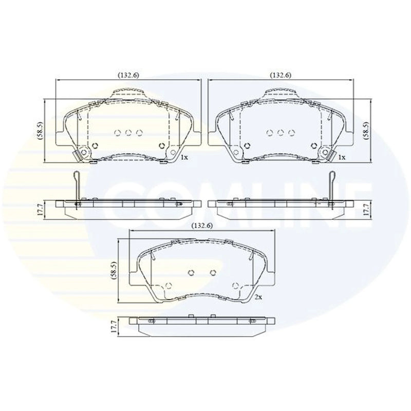 Comline 4 x Front Brake Pad Set CBP32419