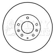 Key Parts 2 x Vented Front Brake Discs KBD4751