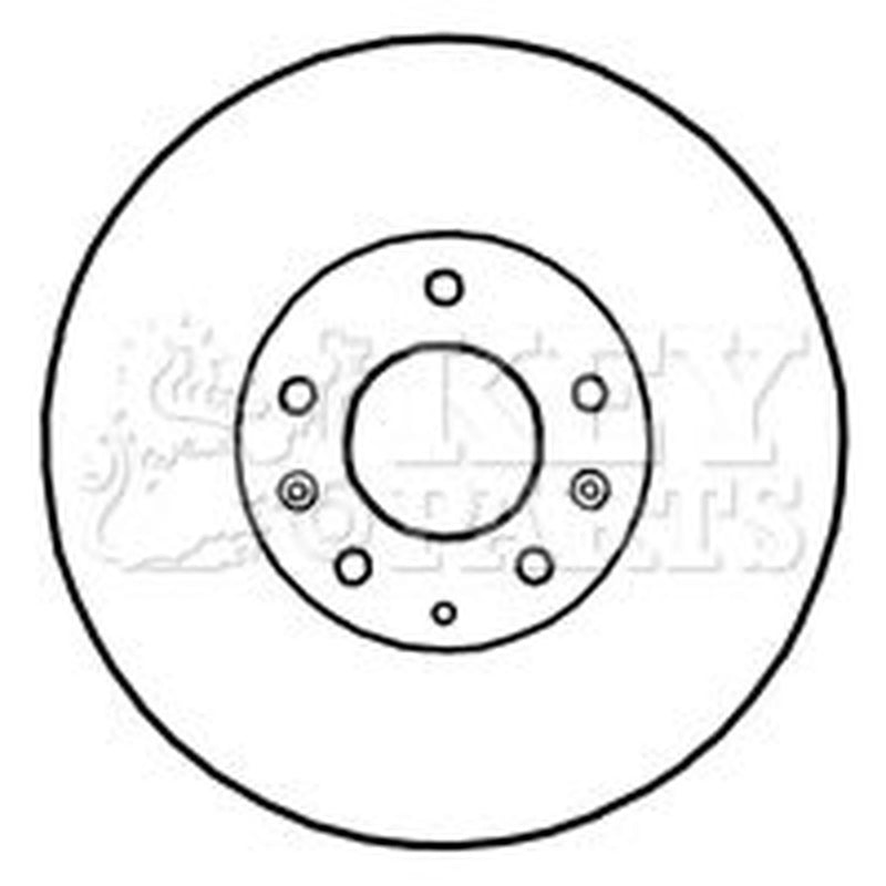 Key Parts 2 x Vented Front Brake Discs KBD4751