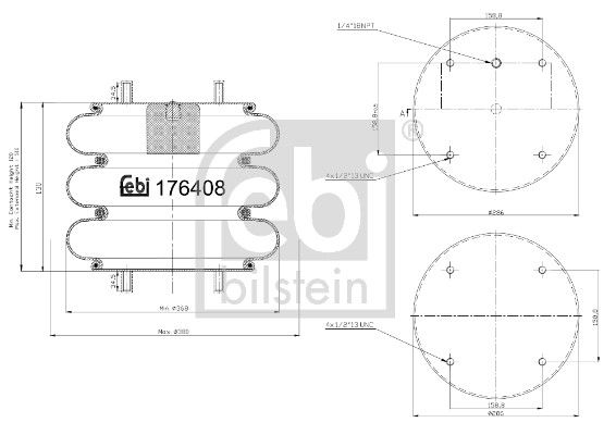 Febi Air Suspension Bellow 286mm