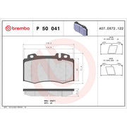 Brembo 4 x Front Brake Pad Set P50041