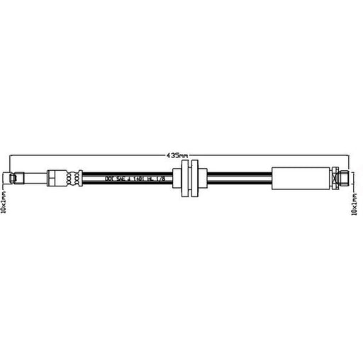 Juratek Brake Hydraulic Hose Line Rear JBH1127