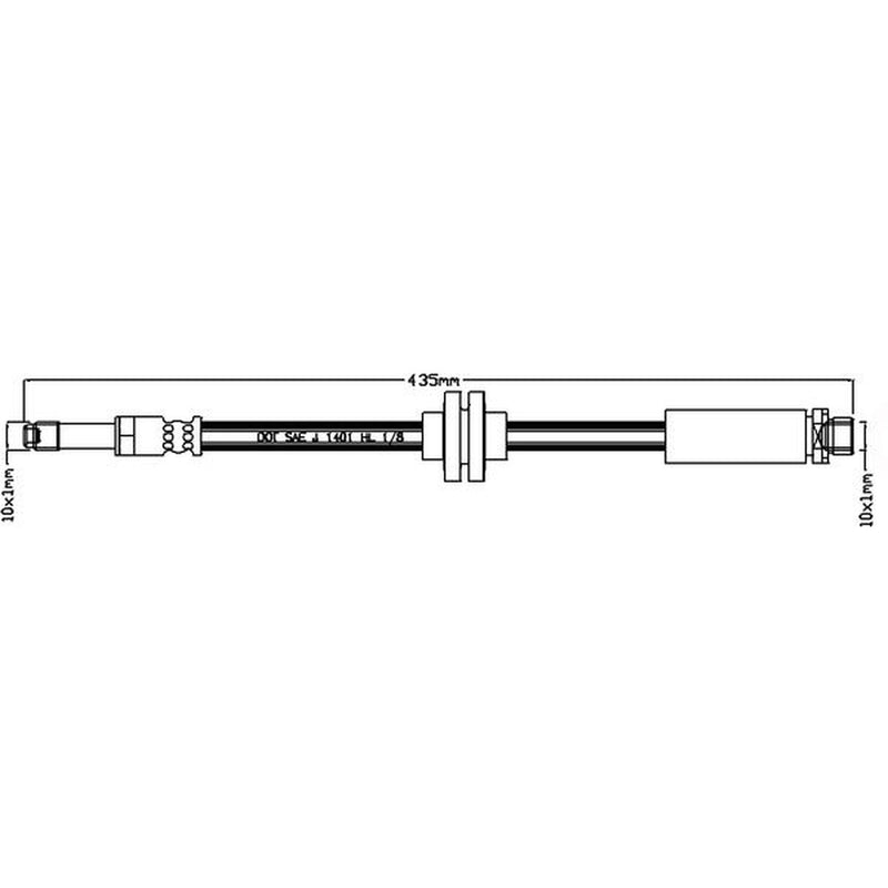 Abtex Brake Hydraulic Hose Line Rear ABH1127