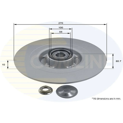 Comline 2 x Solid Rear Brake Discs ADC3003