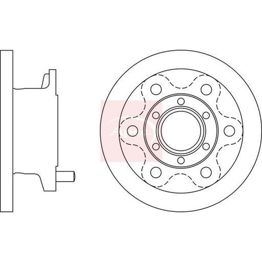 Apec 2 x Solid Front Brake Discs DSK961