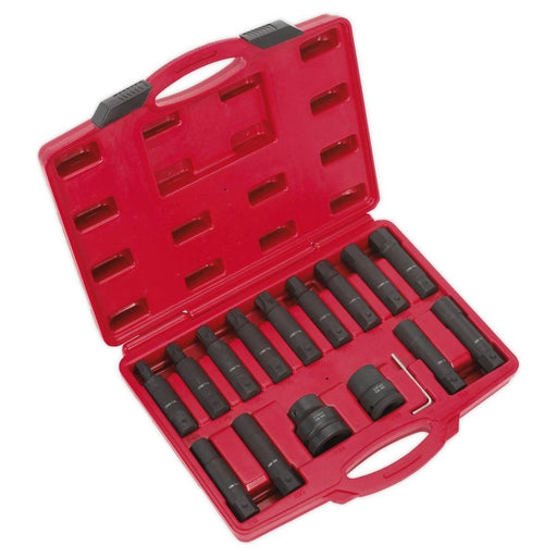 Sealey Impact Hex TRX-Star* & TRX-Star* Female Socket Bit Set 16pc 3/4" & 1"Sq D Sealey  - Town Parts