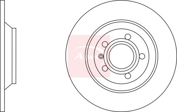 Apec 2 x Brake Disc Set Solid
