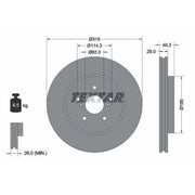 Textar 2 x Front Brake Discs 92171503
