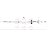 Apec Handbrake Cable Right Rear CAB1791