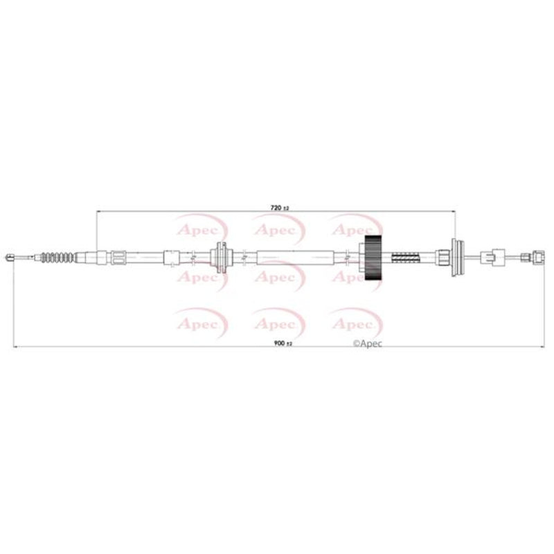 Apec Handbrake Cable Right Rear CAB1791