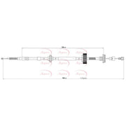 Apec Handbrake Cable Right Rear CAB1791