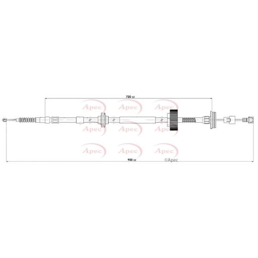 Apec Handbrake Cable Right Rear CAB1791