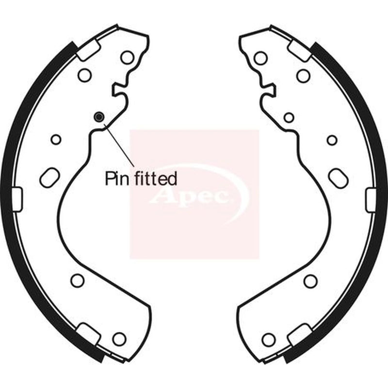 Apec Brake Shoe Set Axle Kit SHU630