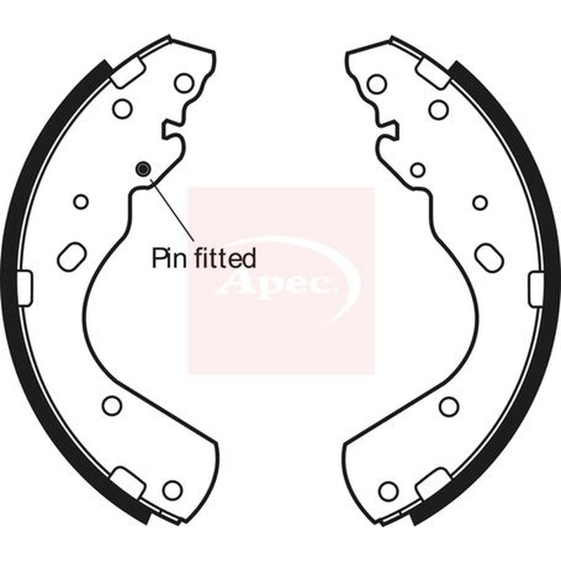 Apec Brake Shoe Set Axle Kit SHU630