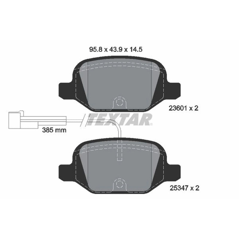 Textar Rear Brake Pad Set 2360104