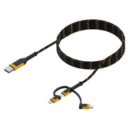 DEWALT Telecoms Reinforced Braided 3-in-1 Combo Cable 1.8m (6ft) - 131 1356 DWG
