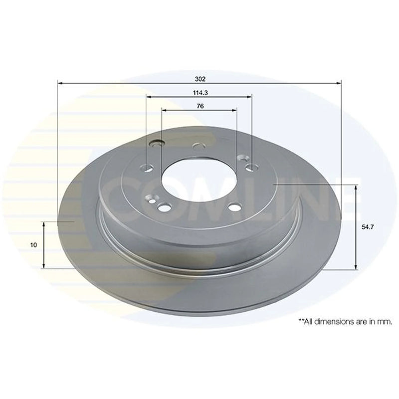 Comline 2 x Solid Rear Brake Discs ADC2984
