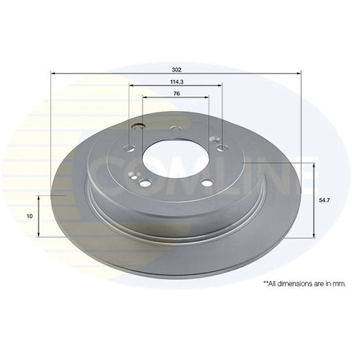Comline 2 x Solid Rear Brake Discs ADC2984