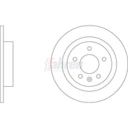 Fahren 2 x Solid Rear Brake Discs FBD6955