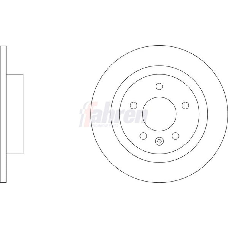 Fahren 2 x Solid Rear Brake Discs FBD6955