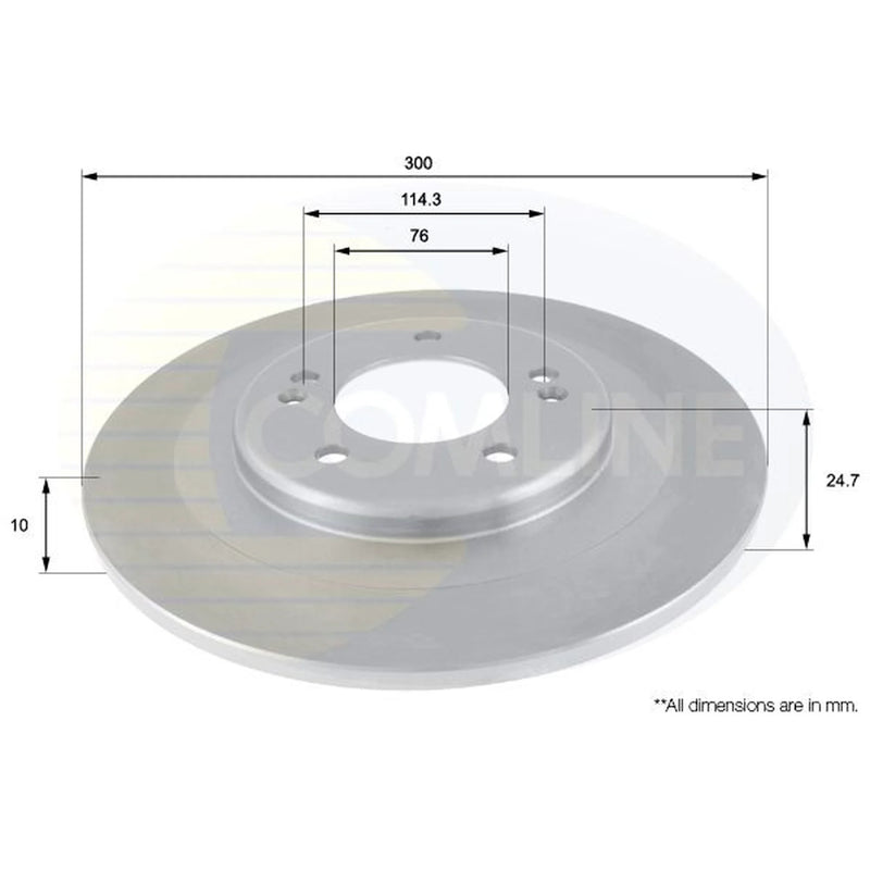 Comline 2 x Solid Rear Brake Discs ADC2411