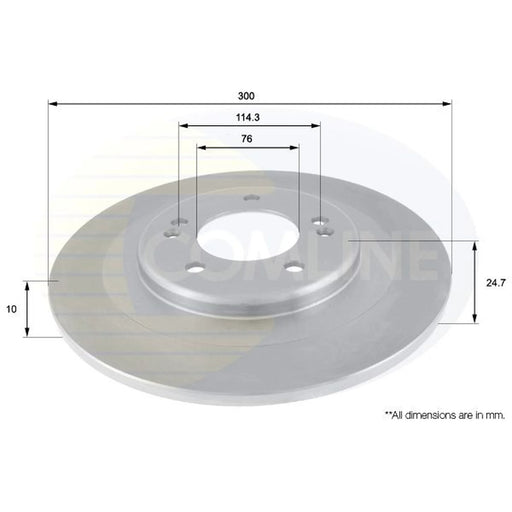 Comline 2 x Solid Rear Brake Discs ADC2411