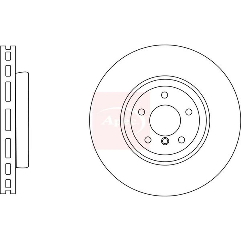 Apec 2 x Vented Rear Brake Discs DSK3162