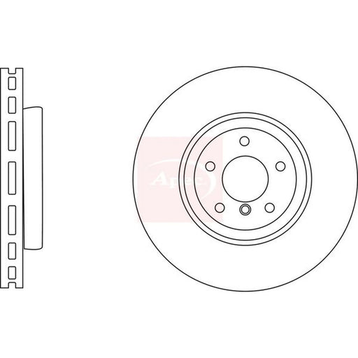Apec 2 x Vented Rear Brake Discs DSK3162