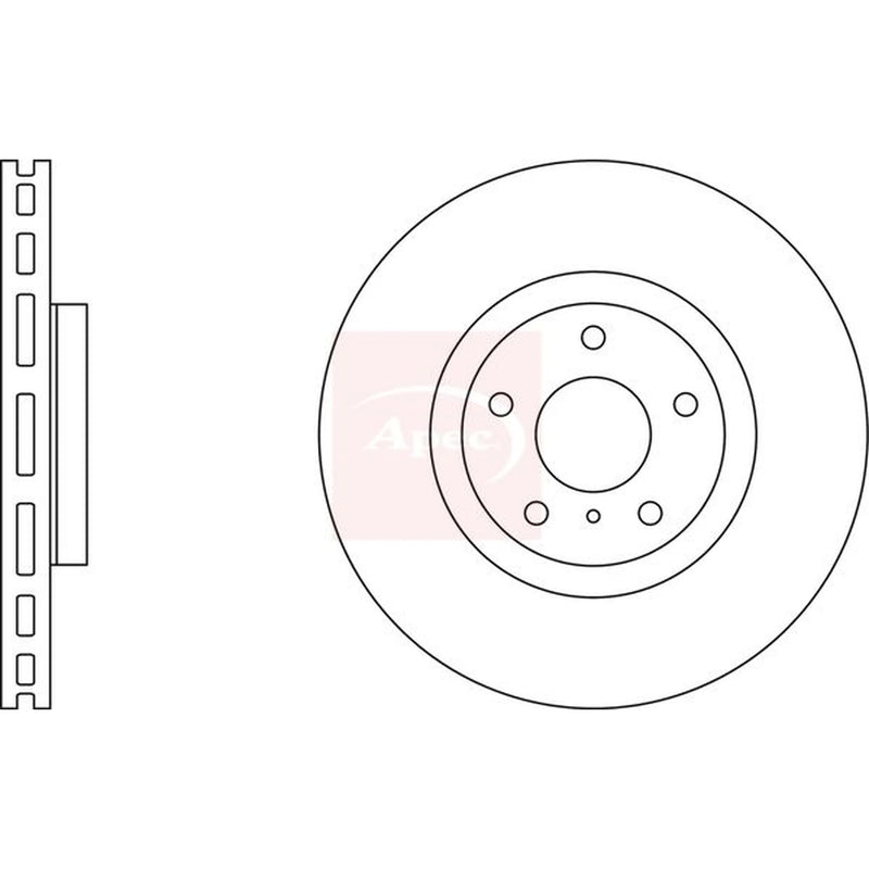 Apec 2 x Vented Front Brake Discs DSK2567