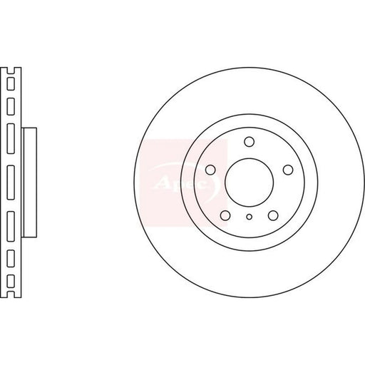 Apec 2 x Vented Front Brake Discs DSK2567