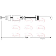 Apec Handbrake Cable Right Rear CAB1209