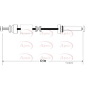 Apec Handbrake Cable Right Rear CAB1209