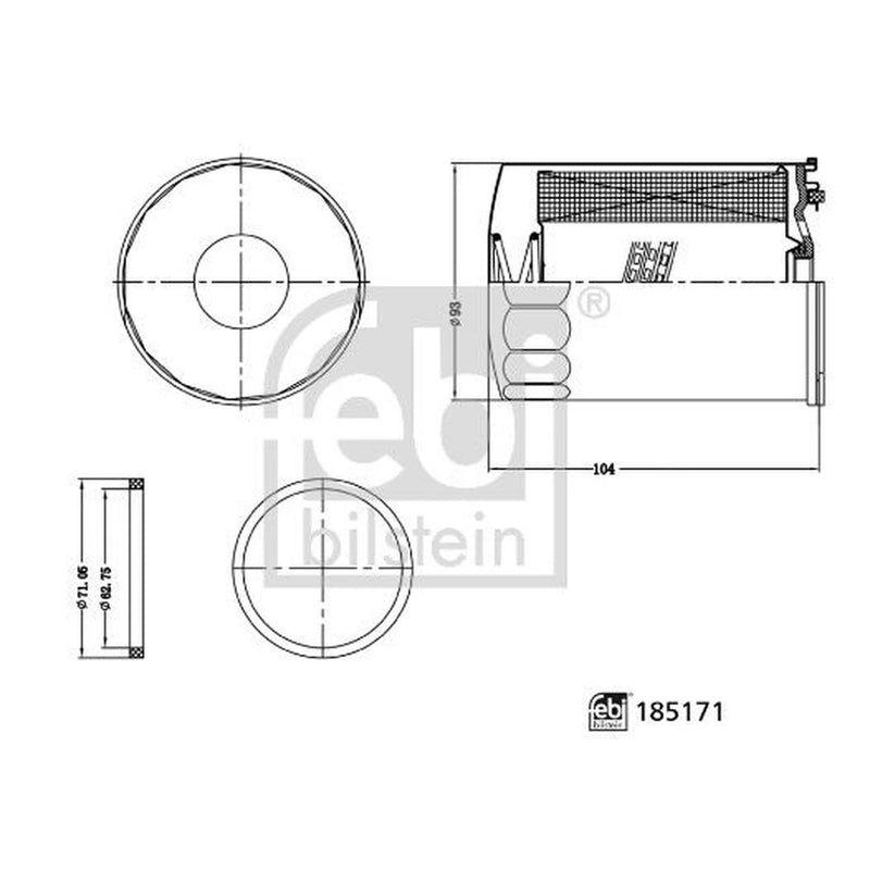 Febi Coolant Filter Cartridge 185171