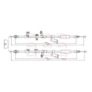Apec Handbrake Cable Left Rear CAB1125