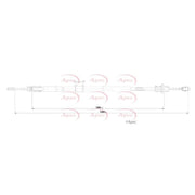 Apec Handbrake Cable Right Rear CAB1846