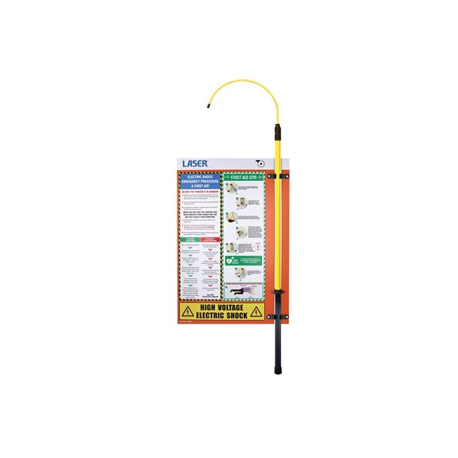 Laser Tools EV First Aid Information Board c/w Insulated Rescue Pole - PL