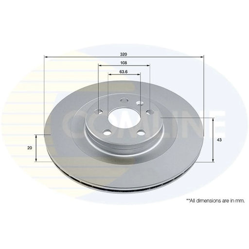Comline 2 x Internally Vented Rear Brake Discs ADC2924V
