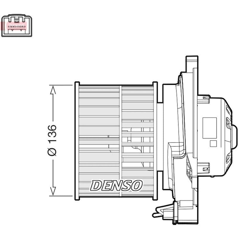 Denso Heater Blower Fan DEA10055