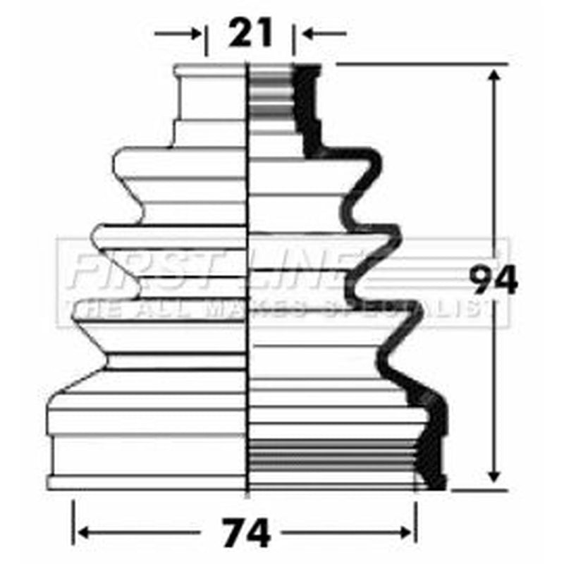 First Line Drive Shaft Bellow Kit Front Left FCB2821