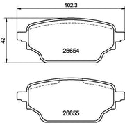 Mintex Rear Brake Pad Set MDB4321