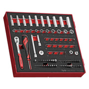 Teng Tools Socket Set 89 Pieces 1/4" Drive FOAM2