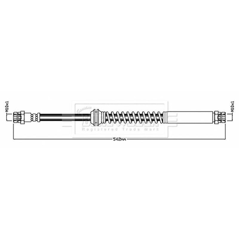 Borg & Beck Brake Hydraulic Hose Line Rear Left BBH8751