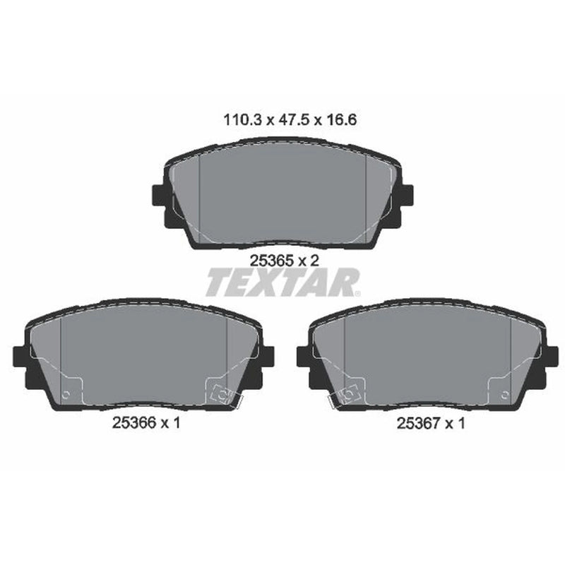 Textar Front Brake Pad Set 2536501