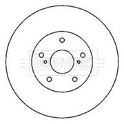 Borg & Beck 2 x Vented Front Brake Discs BBD4805