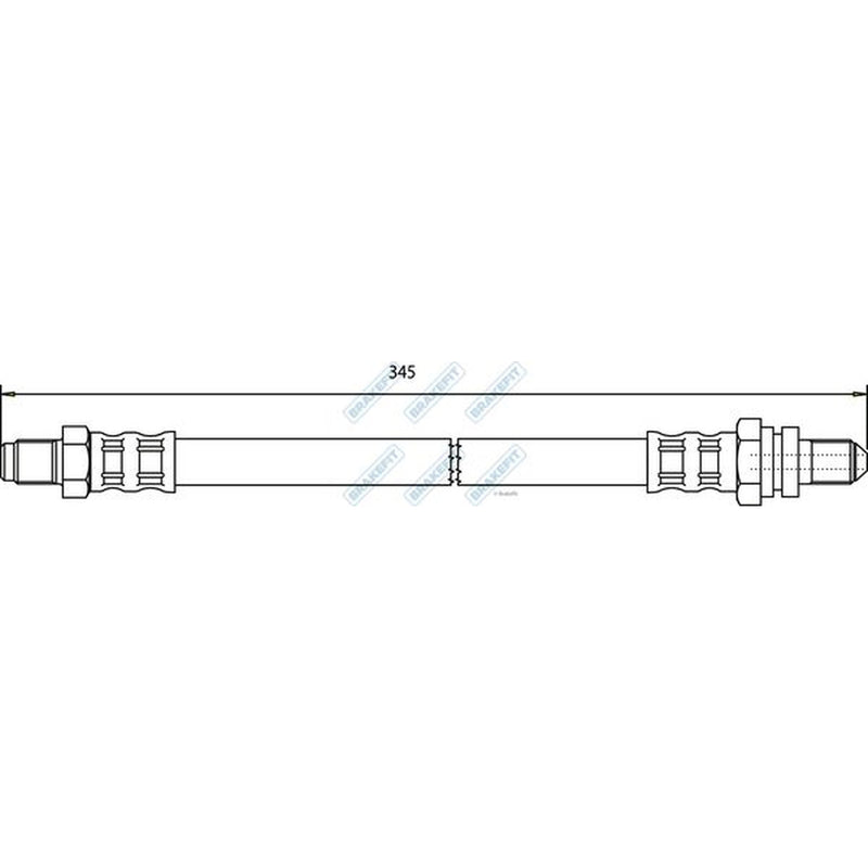 Apec Brake Hydraulic Hose Line Rear BHO4286